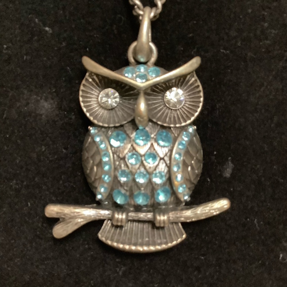 Gemstone Owl Necklace